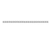(20) Jewelco London Unisex Rhodium Plated Sterling Silver Square 3D Curb Franco 3mm Chain Necklace - ACN022B
