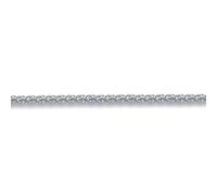 (20) Jewelco London Unisex Solid 18ct White Gold Spiga 1mm Gauge Pendant Chain Necklace - JCN053A