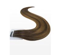 20 Keratin Flat Tip Extensions - luxury european/russian hair - 16" straight - B4/17 balayage dark chestnut & medium brown