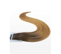 20 Keratin Flat Tip Extensions - luxury european/russian hair - 16" straight - T6/27 ombre chocolate brown & caramel blonde
