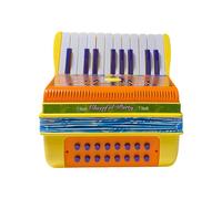 20 Key Accordion, ABS Material 16 Bass Button Accordion with Buckle, Musical Instrument for Beginners, Easy to Learn, Eco-Friendly Material, Pleasing Sound, Durable Strap, (Blue)