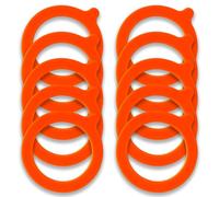 20 Kilner Jar Seals Replacement, Orange Silicone Rubber Seals for Kilner Jars, Glass-Sealed Jar with Silicone Sheet for Food Preservation, Bulk Storage, Canning, 95x70x2mm