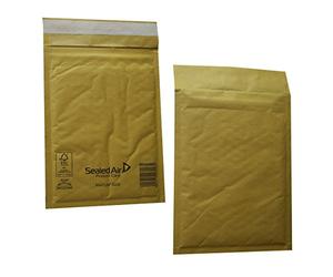 20 Large F/3 Size Mail Lite Gold Padded Envelopes Mailers - Peel + Seal Bubble Bags - 220 x 330mm / 8.5 x 13" Sealed Air Postal Packing Mailing Shipping Postage Posting Self Seal Cushioned Protective Packaging
