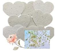 20 Large Wildflower Hearts. 90mm Plantable Seed Paper Shapes. Seeded DIY Wedding Placeholders. Card Making Embellishment. Funeral Memorial. Party Bag Filler