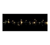 20 LED Gold Bell Beaded Christmas Garland 1.9M Warm White Lights
