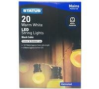 20 LED String Globe Lights Mains Powered Warm/Cool White/Coloured Indoor/Outdoor