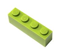 20 LEGO Brick 1 x 4 BRICKS Lime