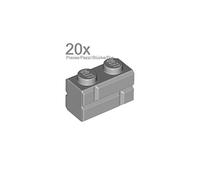 20 LEGO Brick Modified 1 x 2 with Masonry Profile (Brick Profile) Light Bluish Gray