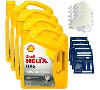 20 Liters Original Shell Helix HX6 10W40 Engine Oil 550039794 MB 229.3 Set