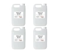 20 Litre (4x5 Litre) 100% Ultra Pure Distilled Water | 0ppm TDS | Automotive | Steam Iron and Cleaning