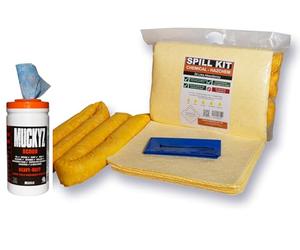 20 Litre Chemical/Universal Comprehensive Spill Kit, Perfect for Managing Spills Involving Acids, Alkalis, Caustics, and More with Free Muckyz Wipes