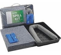 20 Litre EVO Spill Kit with Drip Tray - Ideal for Hydraulics, Oils, Coolant, Fuels, Mild Acids - Portable & Easy-to-Use Absorbent Solution