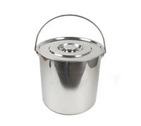 20 Litre Stainless Steel Handled Pail Bucket with Lid Bucket for Food Champagne Bucket Ice Bucket Beer Bucket Diameter 31cm (20L)