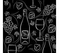 20 Lunch Napkins Wine and Cheese 33 cm