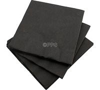 20 LUXURY 3 PLY BLACK PAPER NAPKINS - 33cm x 33cm Ideal for weddings, christenings, parties, bbq's etc