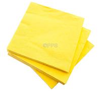 20 LUXURY 3 PLY LIGHT YELLOW PAPER NAPKINS - 33cm x 33cm Ideal for weddings, christenings, parties, bbq's etc
