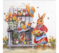 20 Luxury Ambiente Paper Napkins - Easter Kitchen - Table Decoration with Motif Also for Party or Decoupage 33x33cm 3 ply