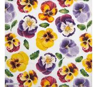 20 Luxury Ambiente Paper Napkins - Lots of Pansies - Table Decoration with Motif Also for Party or Decoupage 33x33cm 3 ply