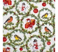 20 Luxury Ambiente Paper Napkins - Pine Branches Rings - Table Decoration with Motif Also for Party or Decoupage 33x33cm 3 ply