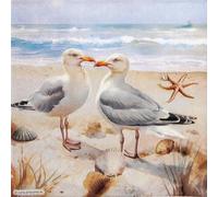 20 Luxury Ambiente Paper Napkins - Seagulls - Table Decoration with Motif Also for Party or Decoupage 33x33cm 3 ply
