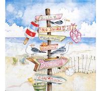 20 Luxury Ambiente Paper Napkins - Seaside Signs - Table Decoration with Motif Also for Party or Decoupage 33x33cm 3 ply