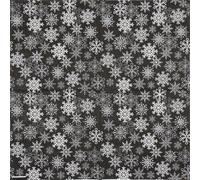 20 Luxury Ambiente Paper Napkins - Snowflake All Over Black - Table Decoration with Motif Also for Party or Decoupage 33x33cm 3 ply