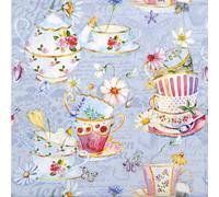 20 Luxury Ambiente Paper Napkins - Tea Cups Blue - Table Decoration with Motif Also for Party or Decoupage 33x33cm 3 ply
