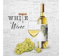20 Luxury Ambiente Paper Napkins - White Wine - Table Decoration with Motif Also for Party or Decoupage 33x33cm 3 ply