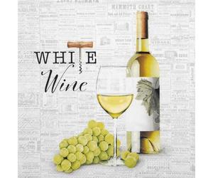 20 Luxury Ambiente Paper Napkins - White Wine - Table Decoration with Motif Also for Party or Decoupage 33x33cm 3 ply