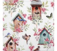 20 Luxury Ambiente Paper Napkins - Wooden Birdhouses - Table Decoration with Motif Also for Party or Decoupage 33x33cm 3 ply
