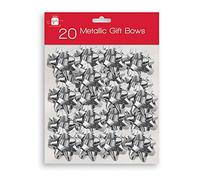 20 Luxury Metallic Bows Xmas Birthday Present Gift Bows Silver Red Gold Or Mixed
