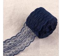 20 m Lace Border Lace Ribbon 4.5 cm Wide Vintage Lace Fabric Lace Trim Lace Flowers Decorative Lace Crochet Lace Decorative Ribbon for Sewing Crafts Wedding Decoration Scrapbooking Gift Box Navy Blue