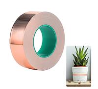 20 M x 30mm Copper Foil Tape,Slug Repellent Copper Foil Tape with Conductive Adhesive,More Wide Adhesive Copper Slug Snail Barrier Tape for Guitar and EMI Shielding,Soldering,Electrical Repairs