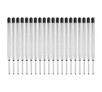 20 Metal Ballpoint Pen Refills, Smooth Writing, Replacement Inner Core, Student Stationery, Office and School Supplies, Black.