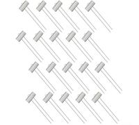 20 Metal Plant Tags Made from Stainless Steel and Iron with Galvanized Wire for Clear, Rust Resistant Identification of Garden Plants in pots and Flower beds (Silver)