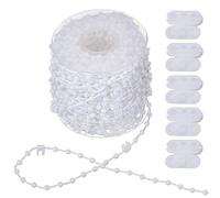 20 Meter Vertical Blind Chain, XCOZU Blind Chain Vertical Blinds Accessories and 5 Pieces Blind Cord Connector Roller Blind Chain Connectors, Vertical Blind Bottom Chain for 3.5 Inch/89 mm Slats
