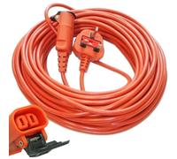 20 Metre Mains Cable & Lead Plug for Flymo Lawnmower (20m)
