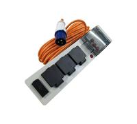 20 Metre Mobile Mains Hook Up Cable With 3 Plug Sockets 2 USB Ports - Caravan Camping