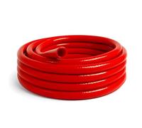20 metres Red Reinforced Hot Water Hose Pipe 1/2" (12.7 mm) Heavy Duty 4-Layer PVC - Food Grade Drinking Water Hose for Garden, Caravan, Motorhome, Camping and Professional Use - Hozelock Compatible