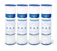 20 Micron 10" x 2.5" Pleated Sediment Cold Plunge Water Filter Cartridges Replacement for Cold Plunge Water Chiller System, Under Sink & Whole House Systems (4 Pack)