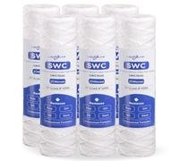 20 Micron 10" x 2.5" Whole House String Wound Water Filter Cartridge 6 Pack