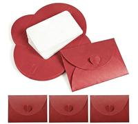 20 Mini Envelopes & 20 Blank Cards, Deep Red Pearlescent Gift Envelopes