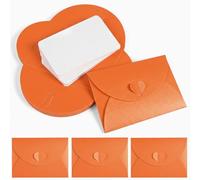 20 Mini Envelopes & 20 Blank Cards, Orange Pearlescent Gift Envelopes