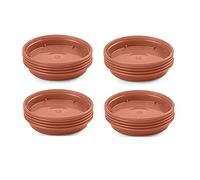 20 Mini Plant Pot Saucers 9.5cm Plastic Terracotta Colour For 3 & 4 Inch Pots