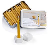 20 Minute Mini Candles Set,2.6 Inch Small Bees Wax Taper Meditation Candles 40Pcs,Candles Smokeless,Dripless for Home,Womens Gifts Yogas-Yellow