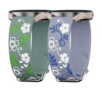 20 mm Floral Galaxy Watch 7/6/5/4/FE 40 mm 44 mm/6/4 Classic 43 mm 47 mm 46 mm 42 mm/5 Pro 45 mm Woman, Floral Engraving Silicone without Gaps, Replacement Strap for Samsung Watch 7/6/57/4 US