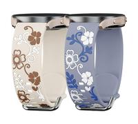 20 mm Floral Galaxy Watch 7/6/5/4/FE 40 mm 44 mm/6/4 Classic 43 mm 47 mm 46 mm 42 mm/5 Pro 45 mm Woman, Floral Engraving Silicone without Gaps, Replacement Strap for Samsung Watch 7/6/57/4 US