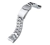 20 mm Hexad 316L Stainless Steel Watch Strap for Seiko Sumo SBDC001, Brushed V Clasp, silver, L, Classic