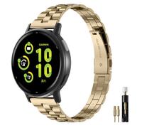 20 mm Metal Bracelet for Garmin VivoActive 6 5 3, Forerunner 55/165/245/645 Bracelet, Metal Bracelet Stainless Steel Bracelet for Venu/Venu Sq/Sq 2/Venu2 Plus Women Men, Mittelgroße, Metal, No