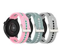 20 mm Replacement Strap Compatible with Withings ScanWatch Strap 42 mm, Watch Strap for Withings Steel HR 40 mm, Steel HR Sport 40 mm Bracelet (Pack of 3)